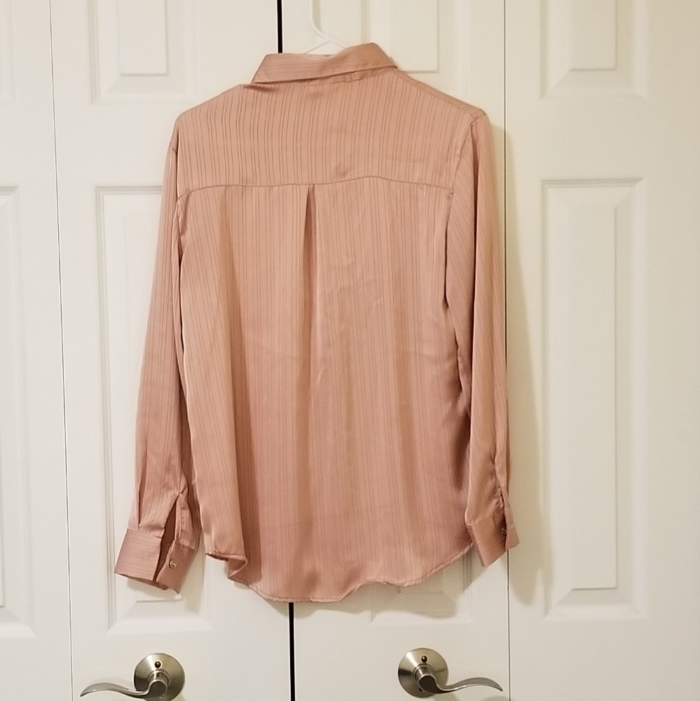 Pink striped button down, S - Picture 2 of 3